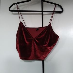 Shein maroon polyester mini tank top XL
